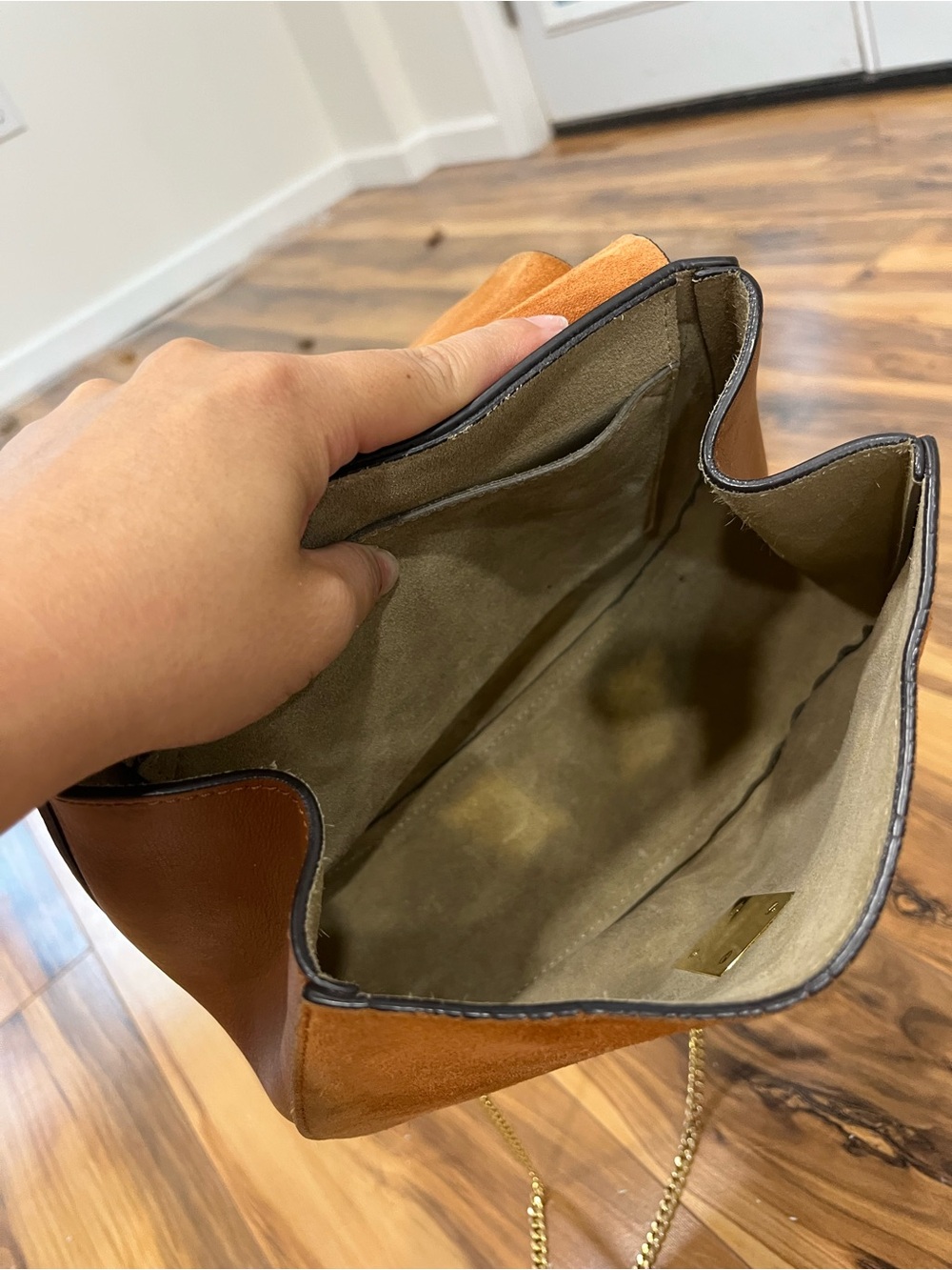 Chloé Suede & Leather Saddle Bag in Brown - Picture 5 of 7